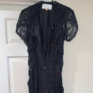Unique black lace dress